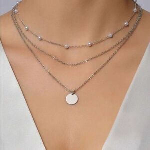 Silver Layered Necklace